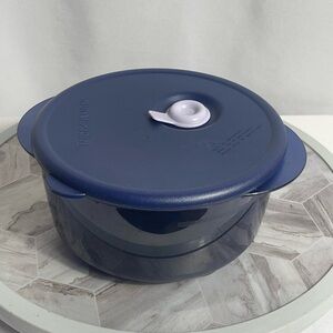 Tupperware Microwave Pressure Cooker 3L 3000ml Dark Blue Vented Lid Kitchen